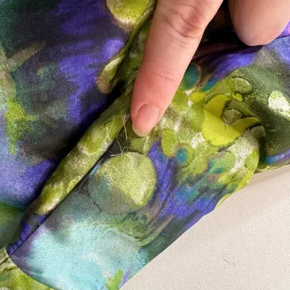 Investments Womens Watercolor Blouse Sz 14 | Fairy Lightweight Art to Wear Artsy - Picture 7 of 12